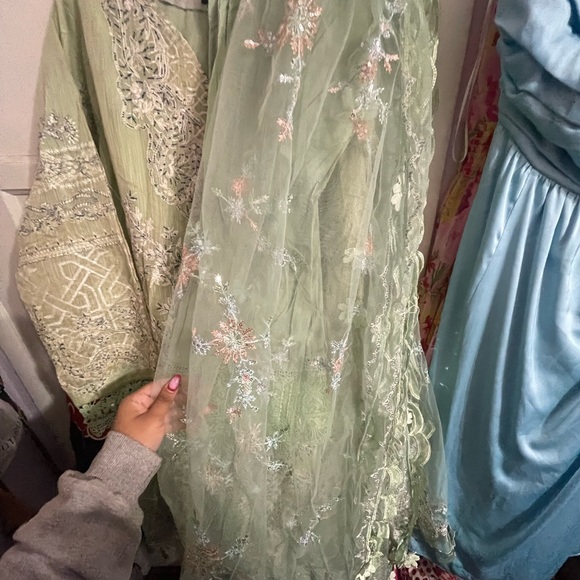 Sage green Pakistani outfit - Picture 7 of 12